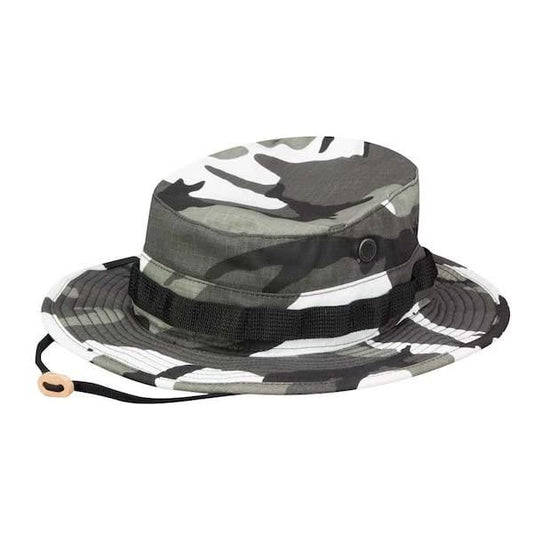 US Military Spec Urban Camouflage Boonie Cover | Military Hot Weather Hat | Made in USA - size: Large - 7-1/2