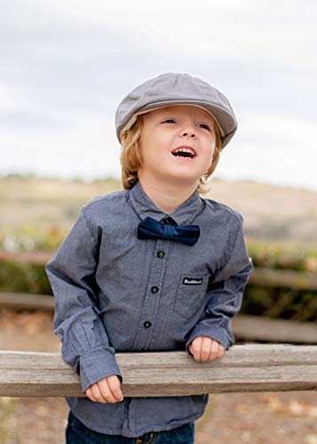 Born to Love Infant, Toddler Boys Pinstripe Driver Cap Baby Hat - color: Grey Newsboy Cap Only, size: X-Large
