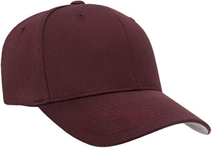 Flexfit Men's Athletic Baseball Fitted Cap - color: Maroon, size: Small-Medium