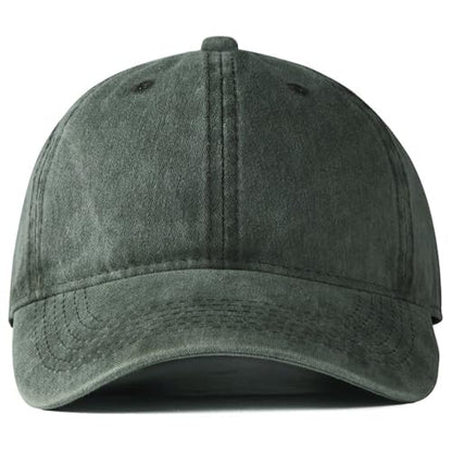Edoneery Baseball Cap for Men and Women, Low Profile Washed Cotton Dad Hat - color: Army Green
