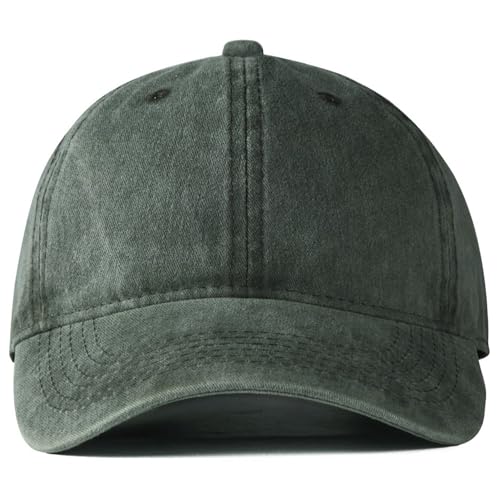 Edoneery Baseball Cap for Men and Women, Low Profile Washed Cotton Dad Hat - color: Army Green
