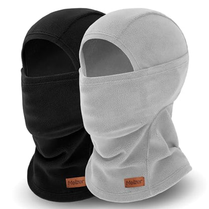 Winter Balaclava Ski Mask for Men Women - Windproof Thermal Face Mask for Snowboard Cycling Running for Cold Weather - color: Black/Grey