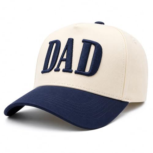 Dad Hats for Men, Vintage Two Tone Hat, New Dad Gifts for Husband, Fathers Day Birthday Gifts from Daughter Son Wife - color: Navy