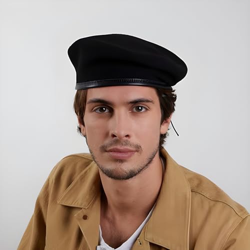 SILAK Traditional Army Style Cap with Metal Star Badge – Che Guevara Inspired, Woolen French Beret Hat for Men and Women - color: Green