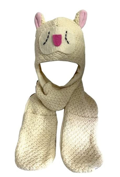 Agan Traders Animal Hat Cap Wool Fleece Lined Trapper Beanie Multi-Functional Set Girls Boys Adult - color: Combo-pony
