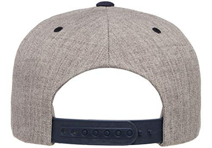 Flexfit Unisex Adult Yp Classics Premium Snapback Cap – 2-Tone - color: Heather/Navy