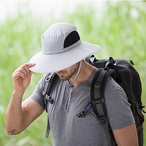 YR.Lover.Outdoor Boonie Men and Women's Hat Sun Protection Waterproof Cap for Safari Fishing Hunting Bucket Hat - color: Light Gray1