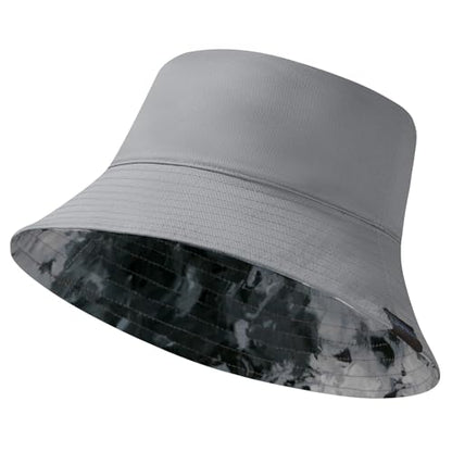 UPF 50+ Reversible Sun Hat - color: Light Grey/Grey Camo, size: Large