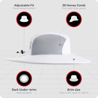 Imperial The Old Norse Watership Cooling Sun-Protection Hat - color: White/White, size: Large-X-Large