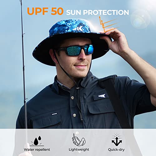 KastKing Sol Armis UPF 50 Boonie Hat for Sun Protection,Men Women - color: Calypso