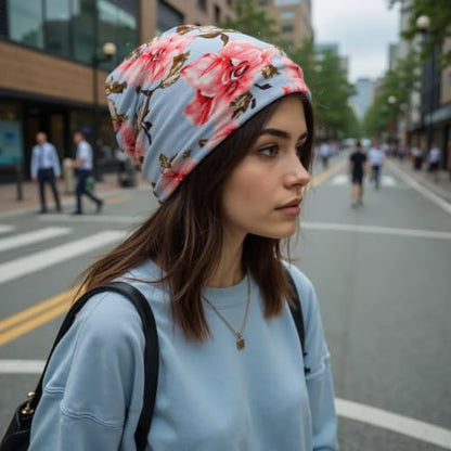 Tergy 4/10/12 Pieces Unisex Beanie Hats for Men Women Slouchy Beanie Hip-Hop Caps Lighweight Soft Skull Caps for Chemo Sleep - color: 10 Colors