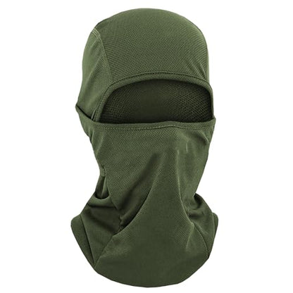 TOPTIE Mesh Balaclava with Hinge Design, Breathable Helmet Liner - color: Army Green