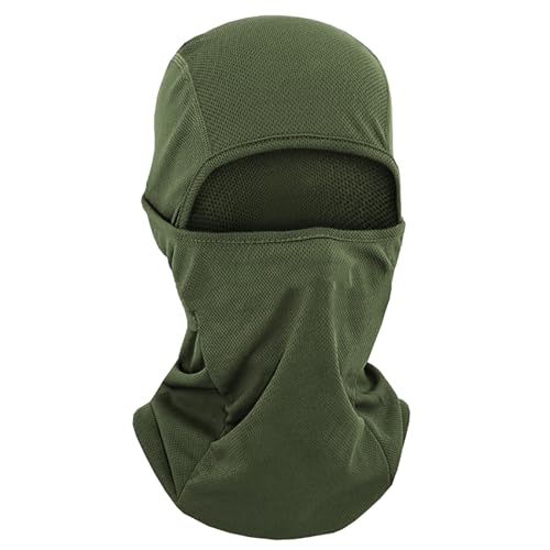 TOPTIE Mesh Balaclava with Hinge Design, Breathable Helmet Liner - color: Army Green