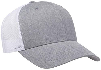 Yupoong Yp Classics Retro Trucker Cap - color: Heather/White, size: One Size, style: Single