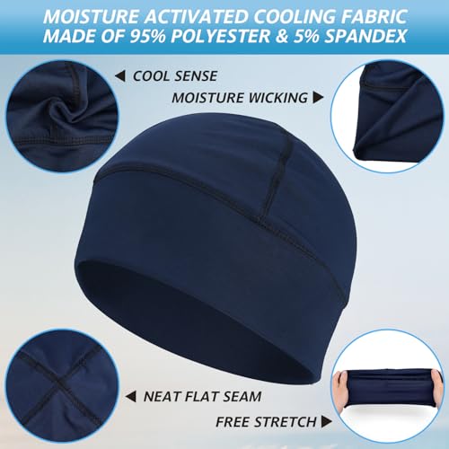 Cooling Skull Cap Head Cap for Men Women - color: 2 Navy