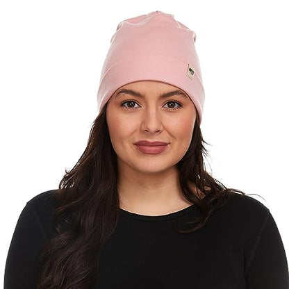 100% Merino Wool Cuff Beanie - Warm Winter Hat - Novelty Beanie - Toque - color: Blush Pink
