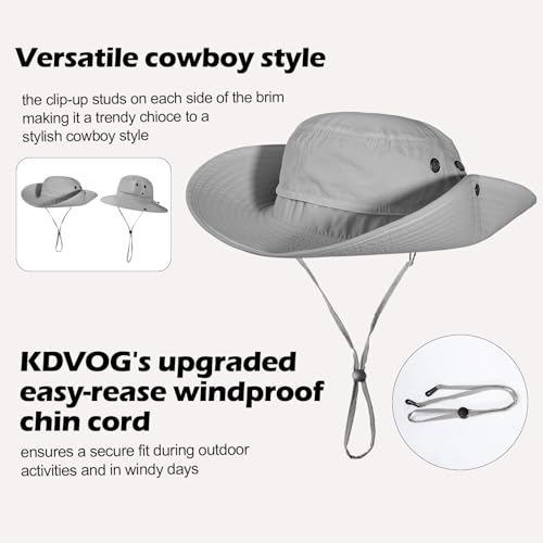 XL/XXL Oversized Sun Hat for Men Women, UPF 50+ Wide Brim Bucket Hat - color: Light Gray, size: Medium-Large