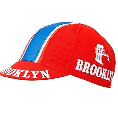 Retro Prestige Team Cycling Caps Classic L’Eroica Made in Italy - color: Brooklyn Red, size: One Size