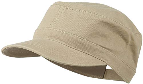 Ashen Fane Superior Garment Washed Cotton Twill Adjustable Army Cap - color: Khaki