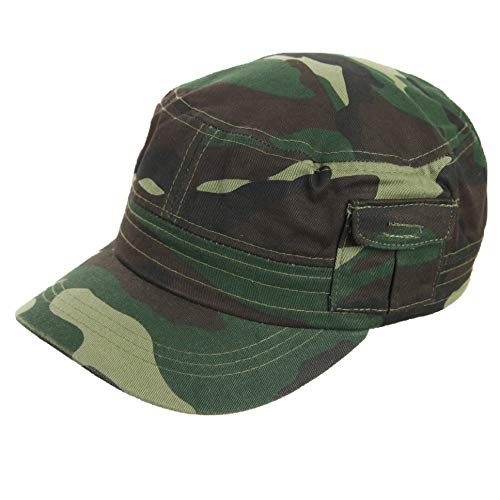 Baseball Cap Plain Pocket Cadet Patrol Military Hats Camo Army Caps Fashion - color: Woodland Camo