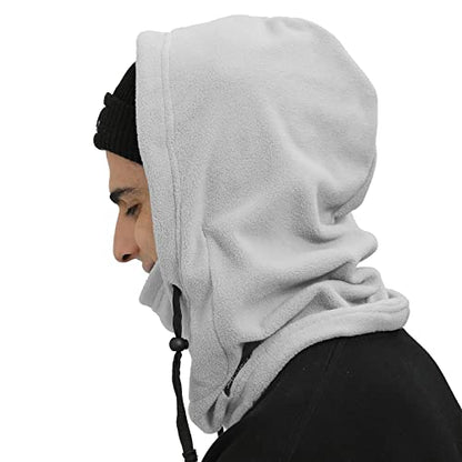 Shy Velvet Cold Weather Fleece Balaclava Ski Mask,Balaclava Wind-Resistant Winter Face Mask for Men and Women - color: Grey