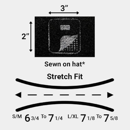 Pull Patch Curved Bill Premium Flexfit Baseball Cap Black for Moral Patches - size: 7 1/8-7 5/8