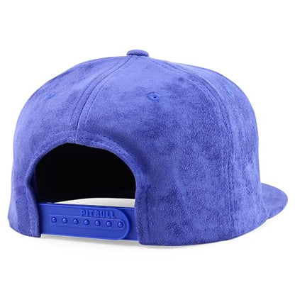 Trendy Apparel Shop Plain Suede Flat Bill Snapback Cap - color: Royal