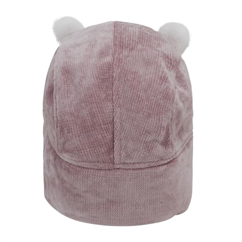 PURFUN Kids Fuzzy Faux Fur Trapper Hats with Cat Ear, Girls Boys Windproof Cozy Earflap Hats Ushanka Ski Caps for 3-8 Yrs - color: Pink
