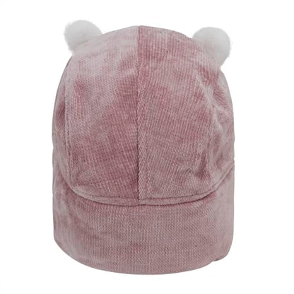 PURFUN Kids Fuzzy Faux Fur Trapper Hats with Cat Ear, Girls Boys Windproof Cozy Earflap Hats Ushanka Ski Caps for 3-8 Yrs - color: Pink