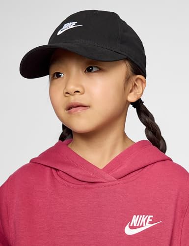 Nike Kids' Club Unstructured Futura Wash Cap - color: Black, size: 4-7