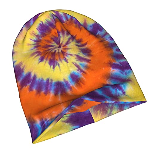 Gamepad Print Slouchy Beanie Skull Caps Chemo Hats Baggy Headwear for Men Women Jogging Cycling - color: Tie Dye