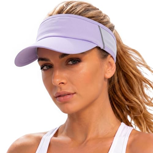 Sun Visor Hat for Women & Men UV Protection Lightweight Sports - color: Purple