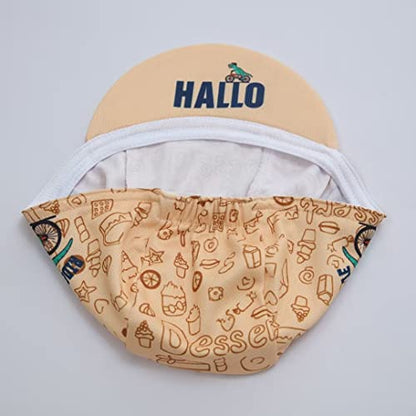 Funny Cycling Cap - Polyester Cartoon Cycling Hat-Under Helmet - Cycling Helmet Liner Breathable&Sweat Uptake - color: Ooo