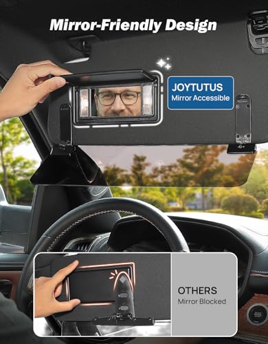 JOYTUTUS Sun Visor Extender for Cars, Polarized Sun Visor Extender Universal Sun Blocker UV400, Adjustable Visor Extension for Car Visor,Double-Clip,Anti Glare Stray Light - size: Large Polarized