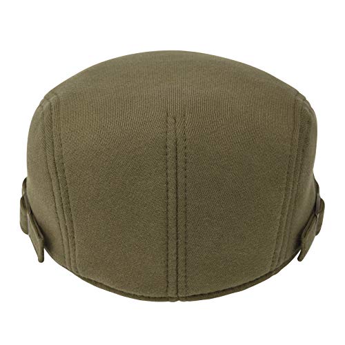 VOBOOM Men Newsboy Cap Cotton Flat Ivy Gatsby Driving Hat - color: Green