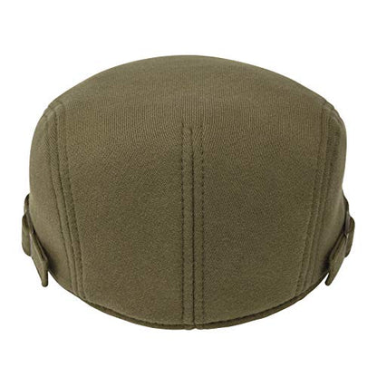 VOBOOM Men Newsboy Cap Cotton Flat Ivy Gatsby Driving Hat - color: Green