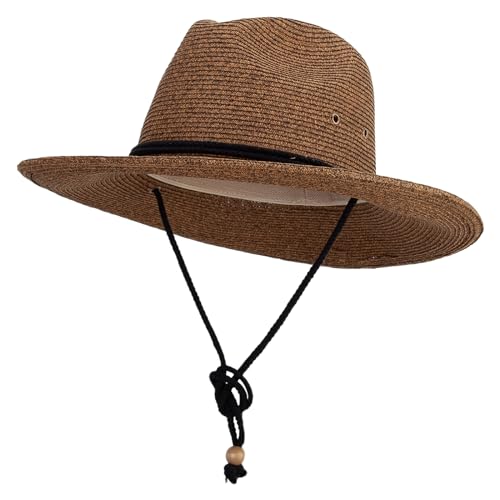 Jeanne Simmons Men's UPF 50+ Chin Cord Safari Hat - color: Brown, size: X-Large
