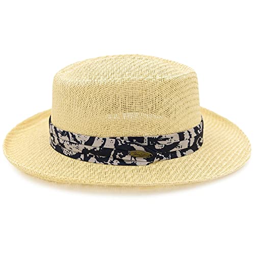 Panama Jack Mens Straw Safari Sun Hat - color: Navy, size: Large-X-Large