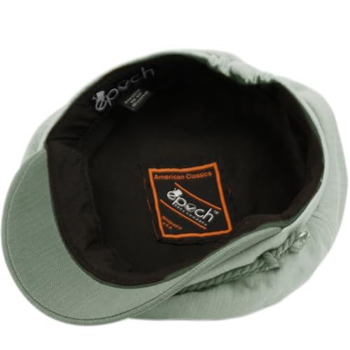 EPOCH Men's Summer Cotton Greek Fisherman Sailor Fiddler Driver Hat Flat Cap - color: Mint