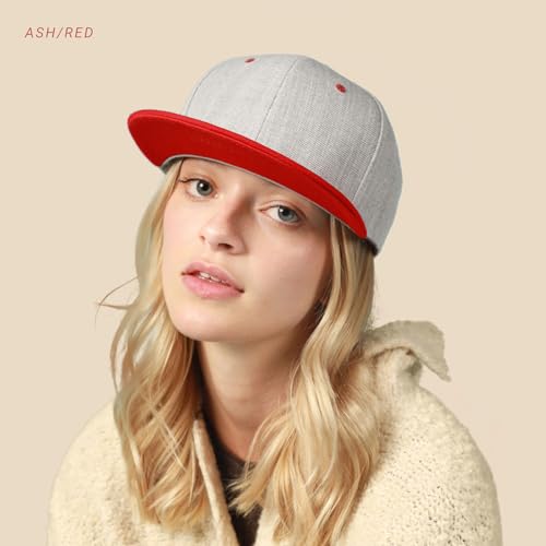 CHOK.LIDS Classic Snapback Flat Bill Hat Blank Adjustable Baseball Cap - color: Navy.