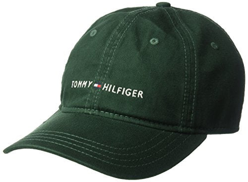 Tommy Hilfiger Men's Cotton Logo Adjustable Baseball Cap - color: Pine Grove