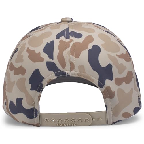 Pacific Headwear Duck Camo 5-Panel Trucker Cap - color: Canyon