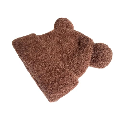 WITHMOONS Womens Beanie Hat with Double Pom Pom - Winter Hats Skull Cap YZ50234 - color: Brown