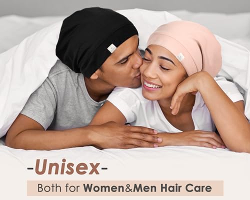 YANIBEST Slouchy Beanie Hat Satin Lined Sleep Cap Chemo Headwear Caps - color: Dark Grey, size: Medium