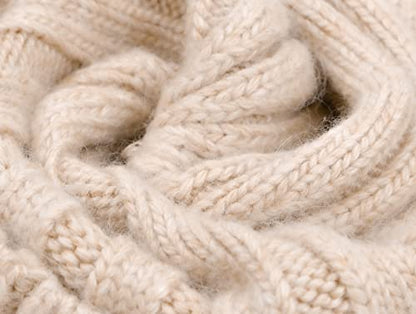 Women's Winter Ribbed Cuffed Beanie Skull Cap with Genuine Raccoon Fur Pom - color: Pink Beige