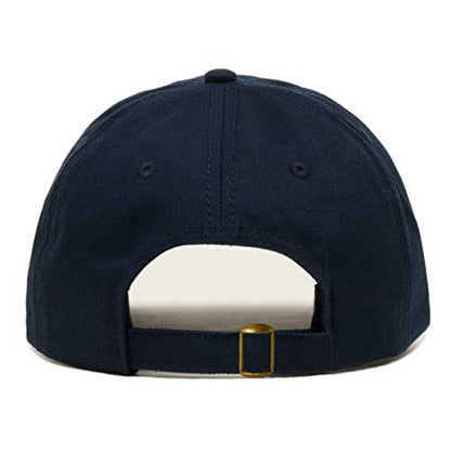 Airplane Baseball Hat, Embroidered Dad Cap, Unstructured Soft Cotton, Adjustable Strap Back (Multiple Colors) - color: Navy