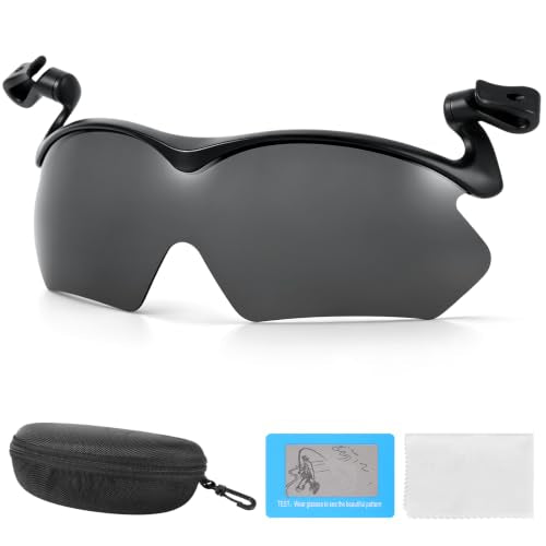 DEECOZY Outdoor Polarized Sunglasses, Clip Cap Sports Sunglasses,UV400 Sunglasses for Mens Womens Fishing Cycling Hiking - color: Grey