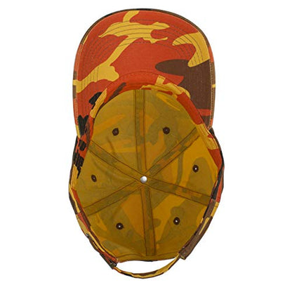 Gelante Baseball Cap Dad Hat 100% Cotton Polo Style Plain Blank Adjustable Size. - color: Orange Camo