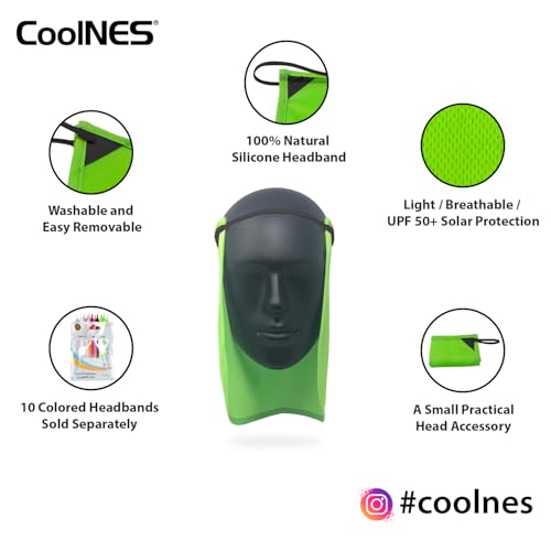 CoolNES - UV Sun Protection Neck Drape Adjustable Multifunctional 2 in 1 Face Covering for Outdoor Fishing - Unisex - color: Coolnes-green