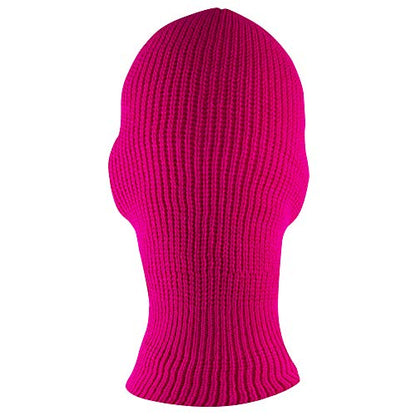Super Z Outlet Knit Sew Acrylic Outdoor Full Face Cover Thermal Ski Mask One Size Fits Most - color: Hot Pink